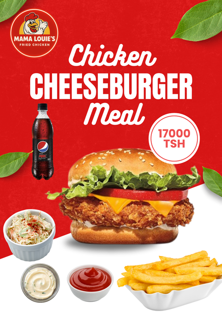 Chicken cheeseburger Mama Louies